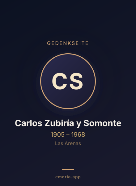 Gedenkportrait von Carlos Zubiría y Somonte