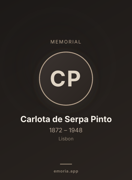 Memorial portrait of Carlota de Serpa Pinto