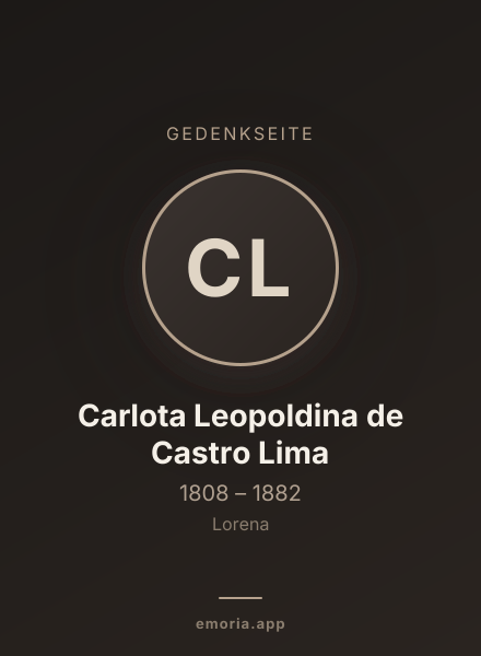 Gedenkportrait von Carlota Leopoldina de Castro Lima