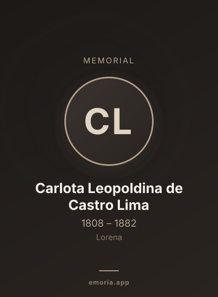Memorial portrait of Carlota Leopoldina de Castro Lima