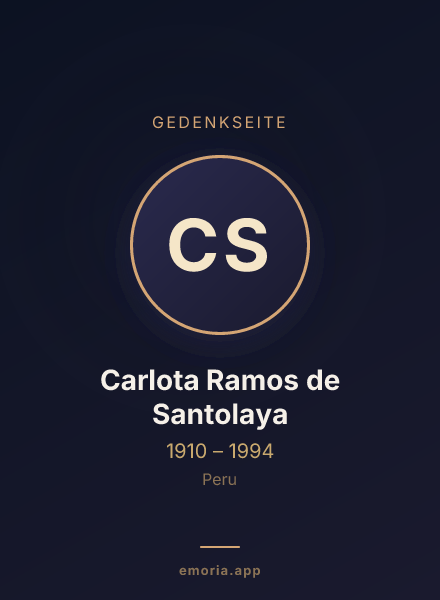 Gedenkportrait von Carlota Ramos de Santolaya