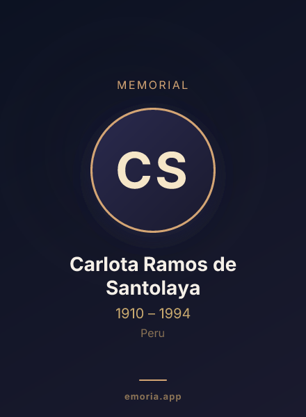 Memorial portrait of Carlota Ramos de Santolaya