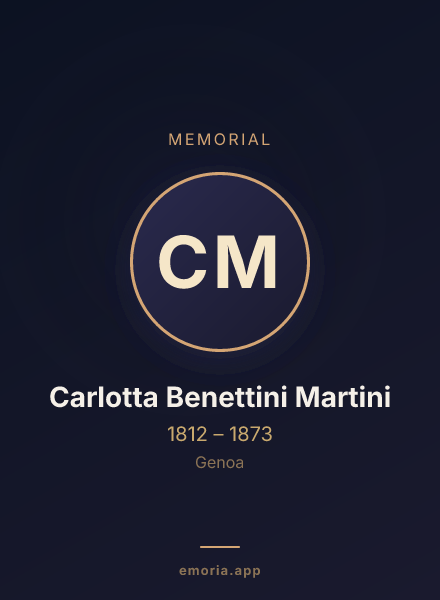 Memorial portrait of Carlotta Benettini Martini