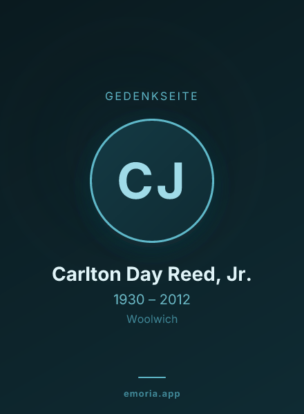Gedenkportrait von Carlton Day Reed, Jr.
