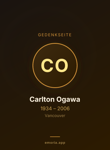 Gedenkportrait von Carlton Ogawa