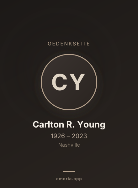 Gedenkportrait von Carlton R. Young