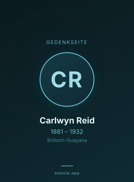 Gedenkportrait von Carlwyn Reid