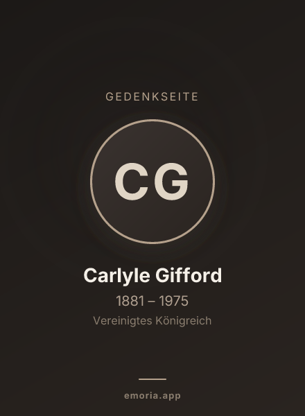 Gedenkportrait von Carlyle Gifford