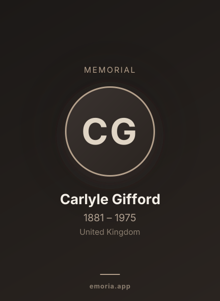 Memorial portrait of Carlyle Gifford