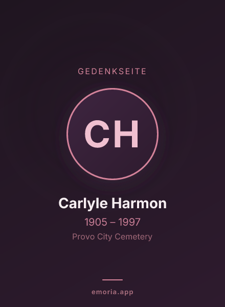 Gedenkportrait von Carlyle Harmon