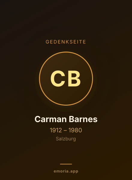 Gedenkportrait von Carman Barnes