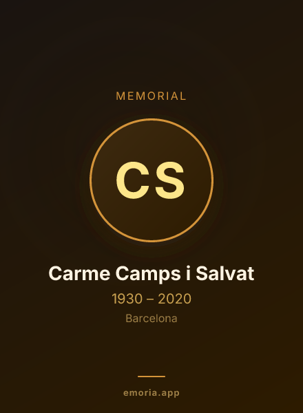 Memorial portrait of Carme Camps i Salvat