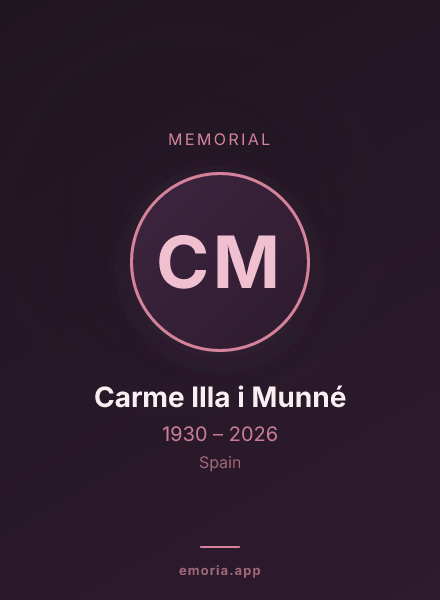 Memorial portrait of Carme Illa i Munné