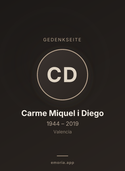 Gedenkportrait von Carme Miquel i Diego