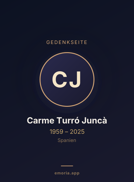 Gedenkportrait von Carme Turró Juncà