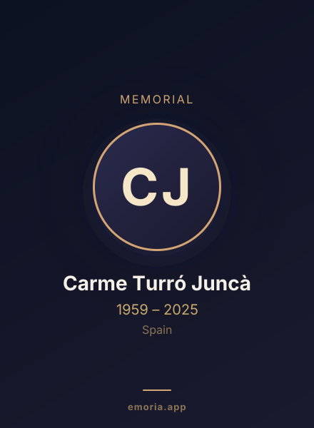 Memorial portrait of Carme Turró Juncà