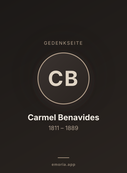 Gedenkportrait von Carmel Benavides