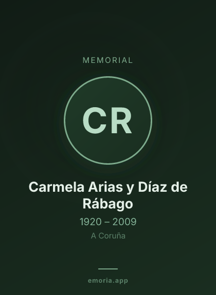 Memorial portrait of Carmela Arias y Díaz de Rábago