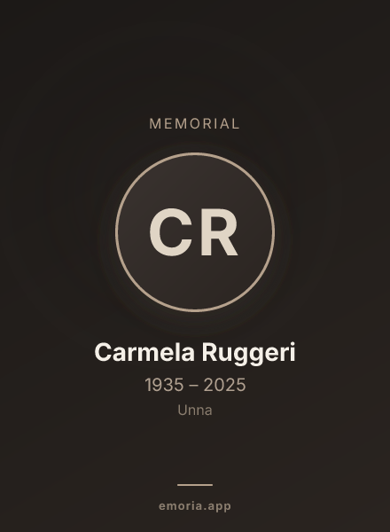 Memorial portrait of Carmela Ruggeri