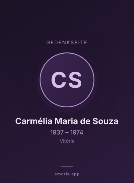 Gedenkportrait von Carmélia Maria de Souza