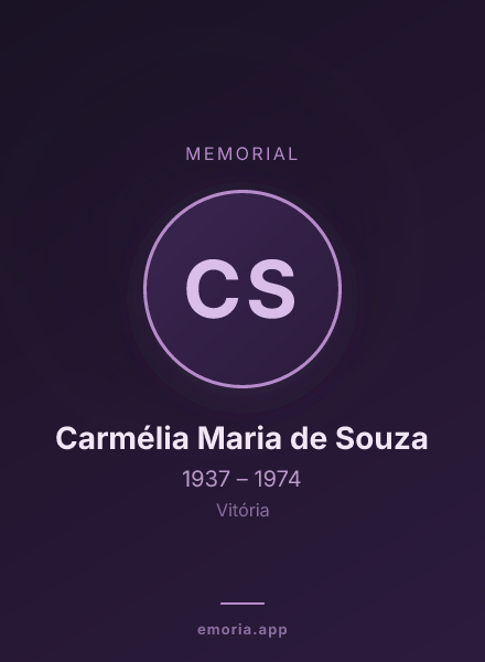 Memorial portrait of Carmélia Maria de Souza
