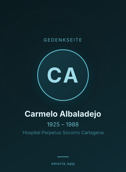 Gedenkportrait von Carmelo Albaladejo