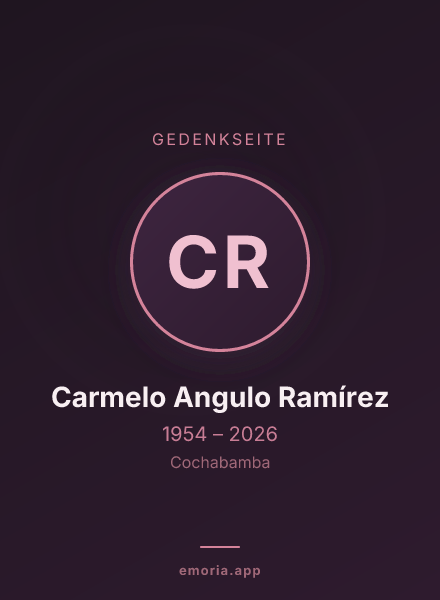 Gedenkportrait von Carmelo Angulo Ramírez