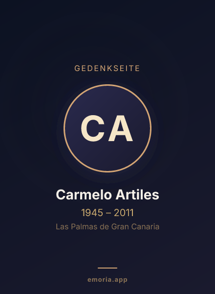 Gedenkportrait von Carmelo Artiles