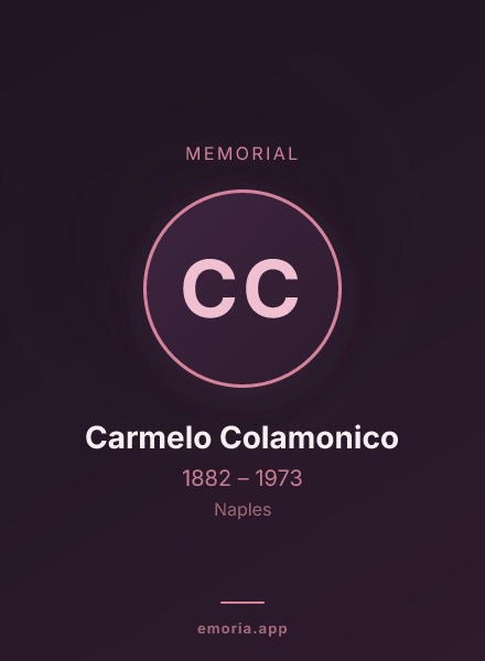 Memorial portrait of Carmelo Colamonico