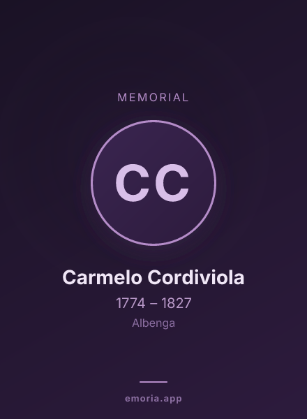 Memorial portrait of Carmelo Cordiviola