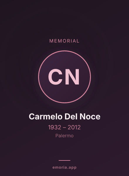 Memorial portrait of Carmelo Del Noce
