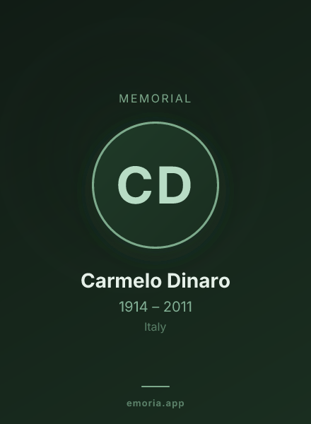 Memorial portrait of Carmelo Dinaro