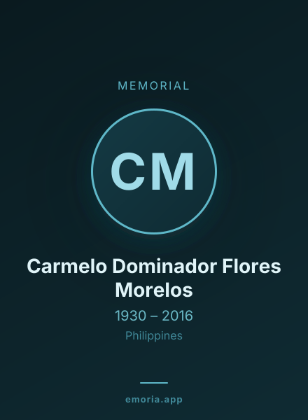 Memorial portrait of Carmelo Dominador Flores Morelos