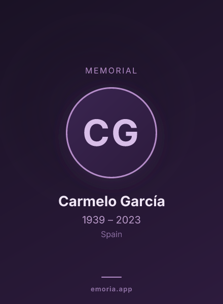 Memorial portrait of Carmelo García