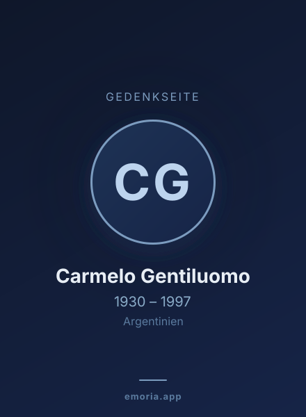 Gedenkportrait von Carmelo Gentiluomo