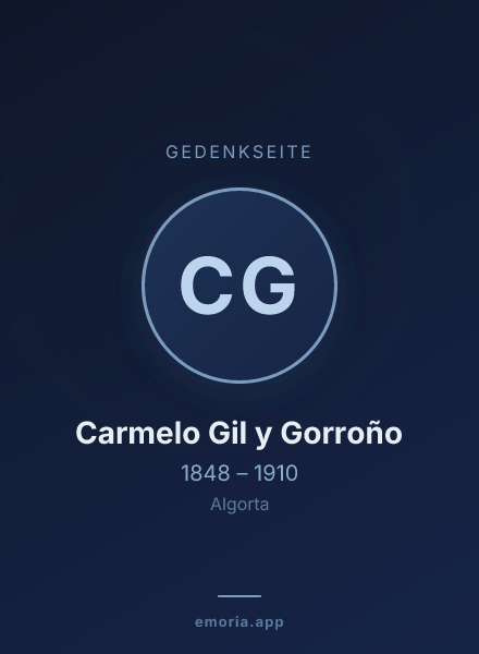 Gedenkportrait von Carmelo Gil y Gorroño