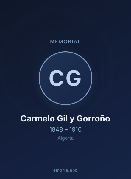 Memorial portrait of Carmelo Gil y Gorroño