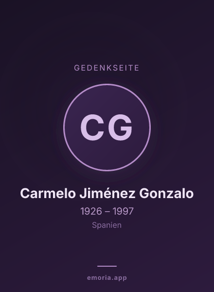 Gedenkportrait von Carmelo Jiménez Gonzalo