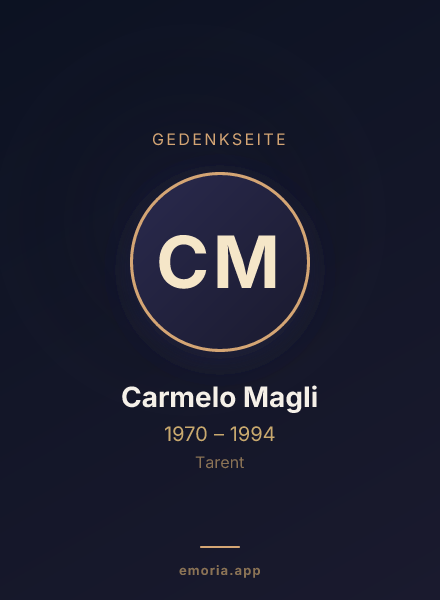 Gedenkportrait von Carmelo Magli