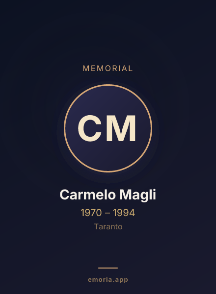 Memorial portrait of Carmelo Magli
