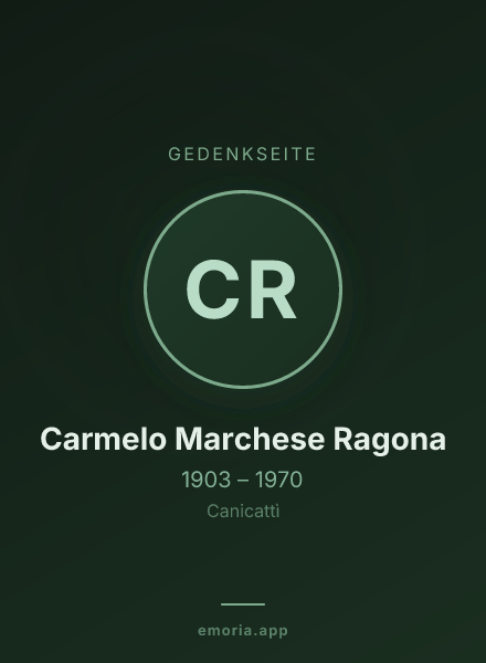 Gedenkportrait von Carmelo Marchese Ragona