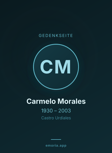 Gedenkportrait von Carmelo Morales