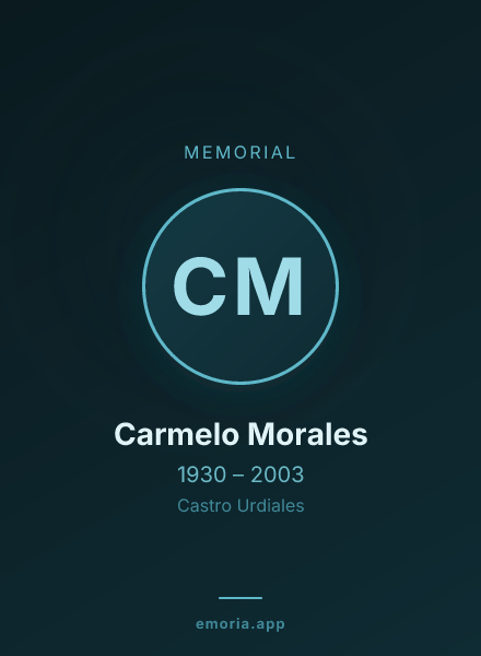Memorial portrait of Carmelo Morales