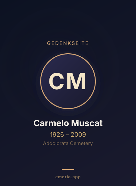 Gedenkportrait von Carmelo Muscat