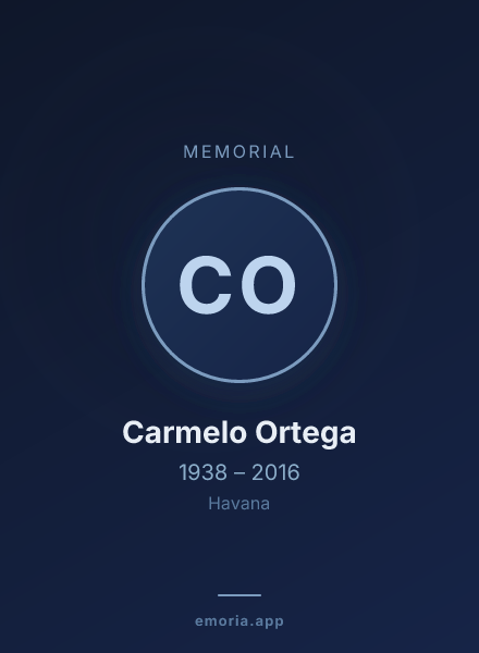 Memorial portrait of Carmelo Ortega