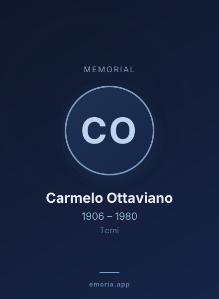 Memorial portrait of Carmelo Ottaviano