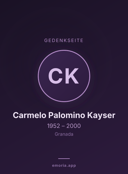 Gedenkportrait von Carmelo Palomino Kayser