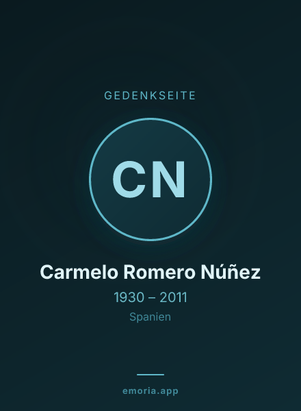 Gedenkportrait von Carmelo Romero Núñez