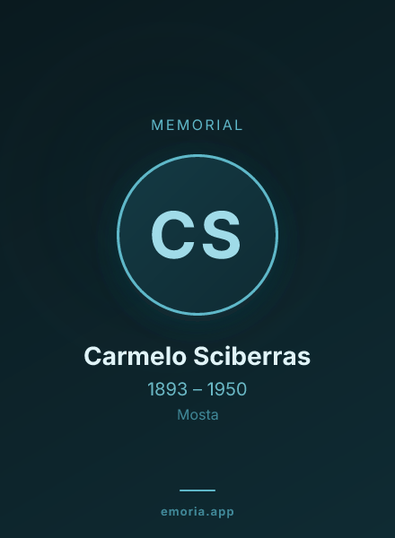 Memorial portrait of Carmelo Sciberras
