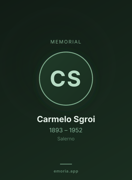 Memorial portrait of Carmelo Sgroi